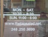 Big Salad Store Hours